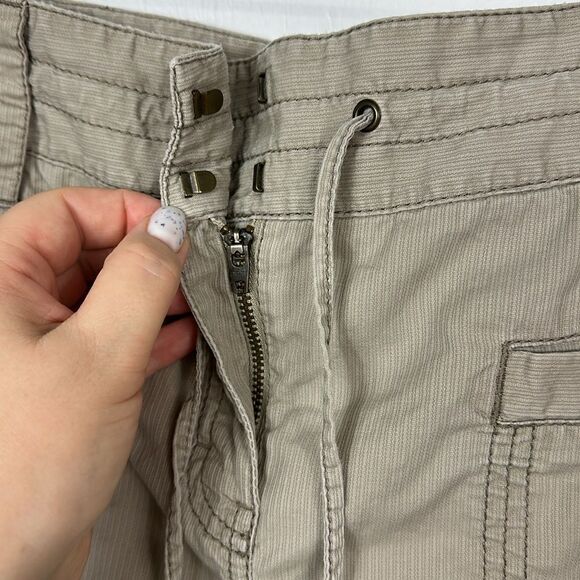 LOFT Ann Taylor Cotton Khaki Tan Y2K Cargo Mini Skirt Size 10 - Picture 3 of 9